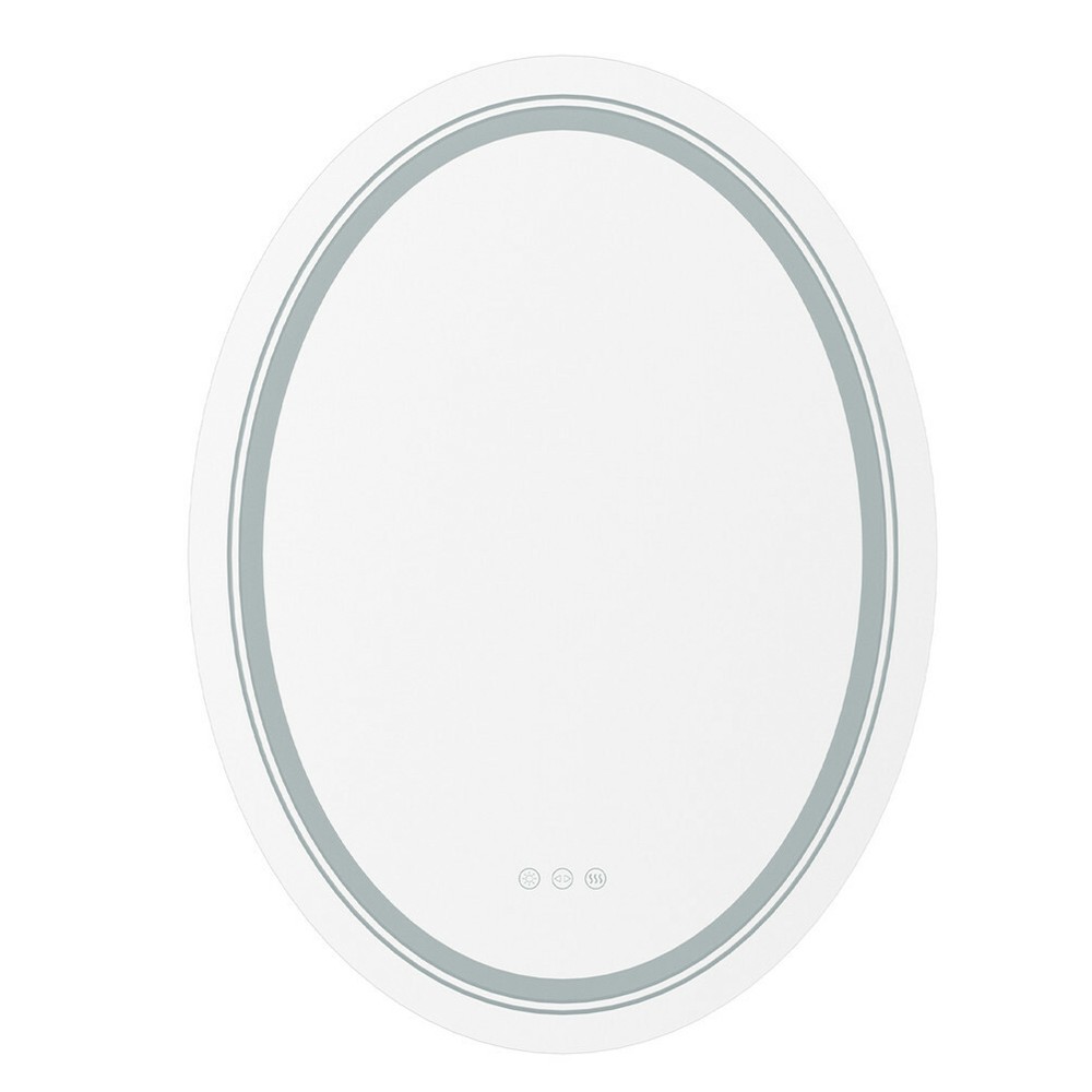 Large Bathroom Vanity Mirror Oval Wall Frameless Bight LED Lighted Makeup Mirror