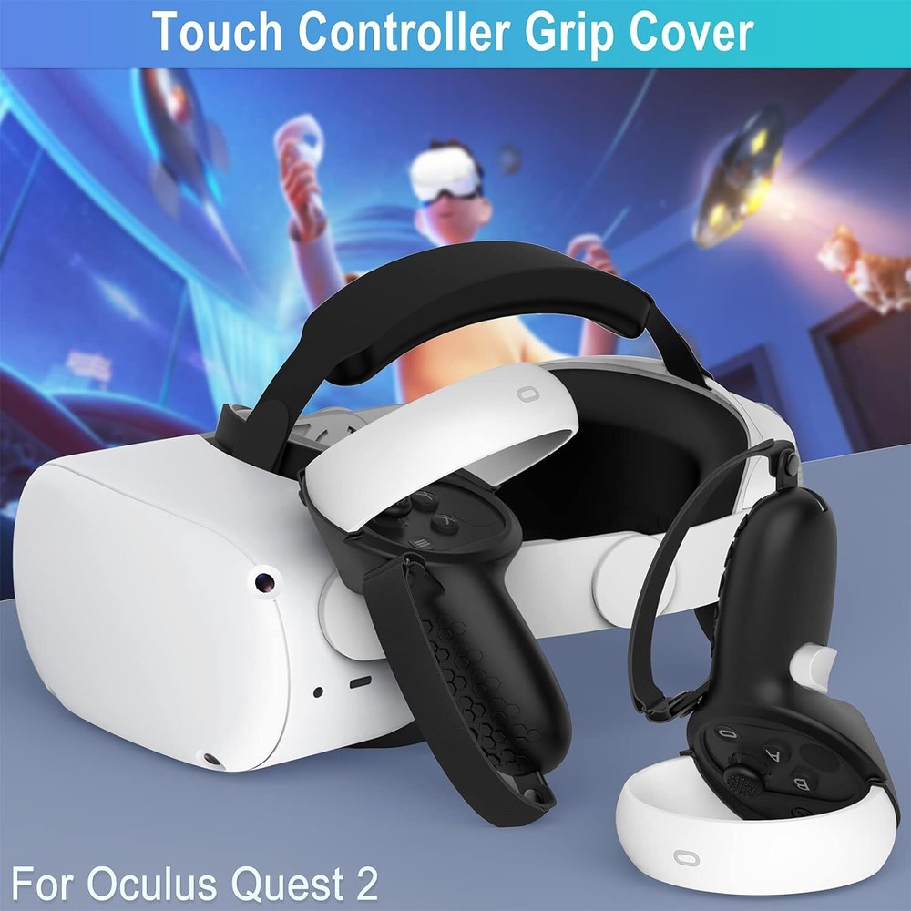Controller Grip for Oculus Meta Quest 2 Accessories Grips Cover for VR Touch