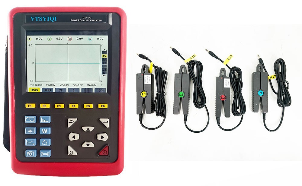 3 Phase Power Quality Logger with Current Clamp Range 10mA to 10A USB Interface