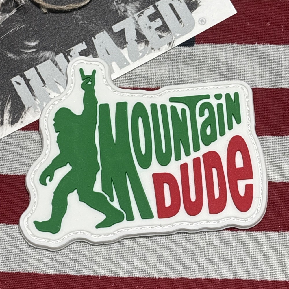 PvC 3D Mountain Dude Morale Tactical Hook And Loop Patch 2.5x3”