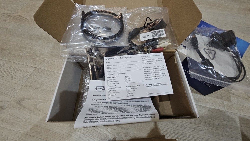 RME HDSPe RayDAT PCIe Audio Interface 36 I/O TotalMix FX + All Original Cables