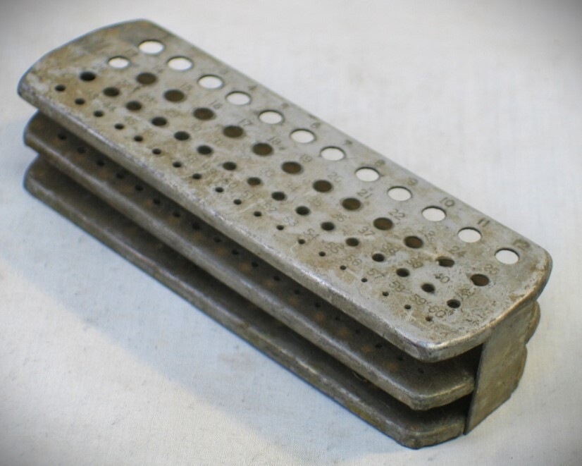Vintage Numbered Drill Index