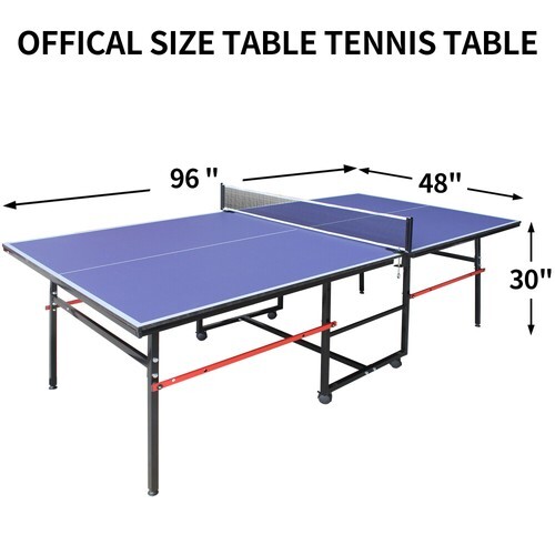 Professional 8FT Foldable Ping Pong Table for Indoor & Outdoor Use - Mid-Size