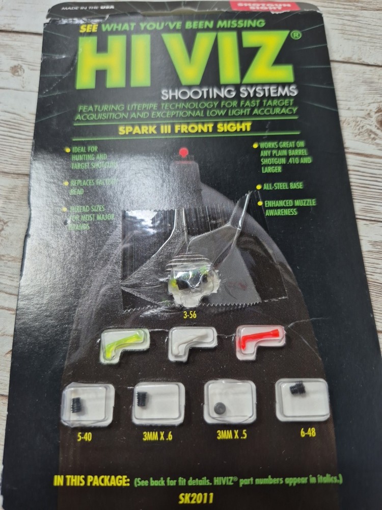 HIVIZ Spark III Interchangeable Shotgun Front Bead Replacement-SK2011