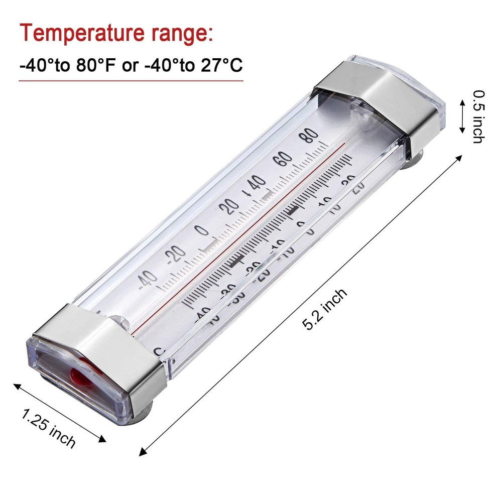 12 Pack Fridge Refrigerator Freezer Thermometer Transparent