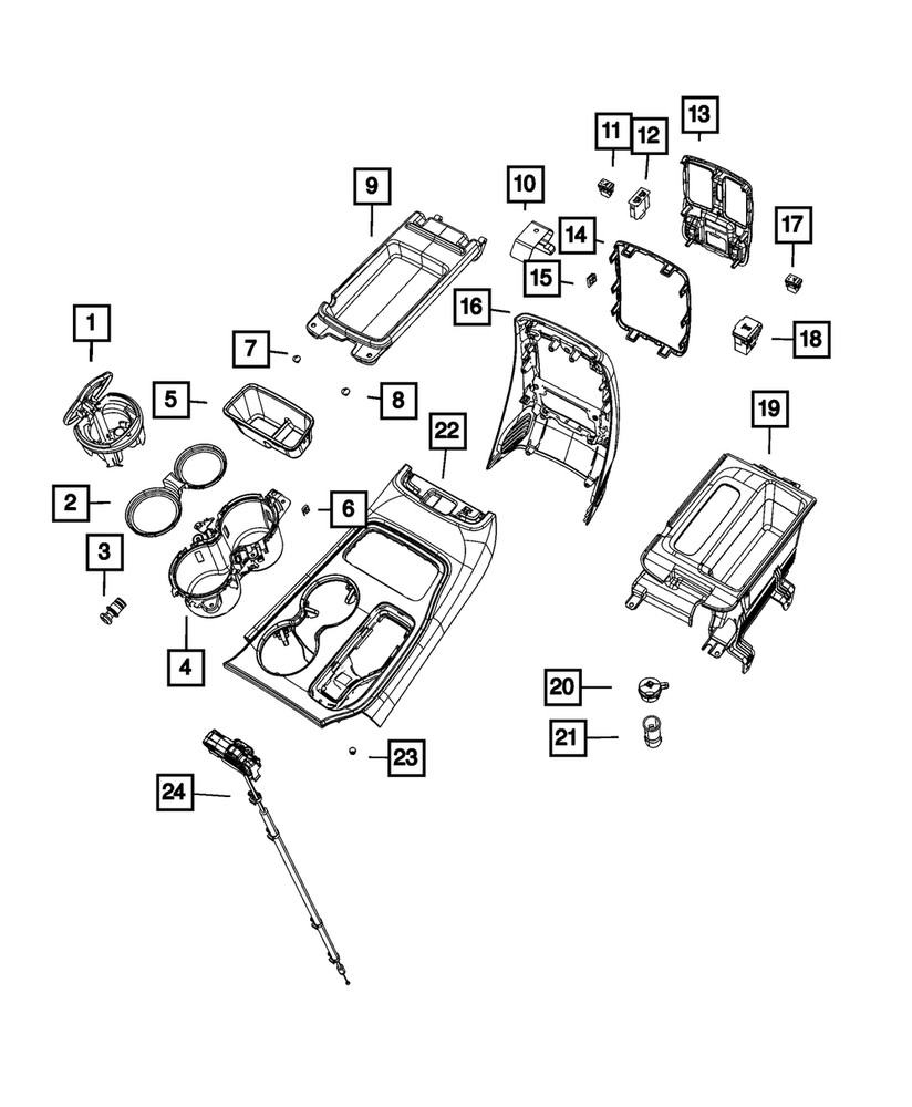 Genuine Mopar Gear Shift Indicator Bezel 5VK203A5AG