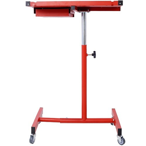 Heavy Duty Adjustable Work Table Bench with Drawer 220 lbs Rolling Tool Cart