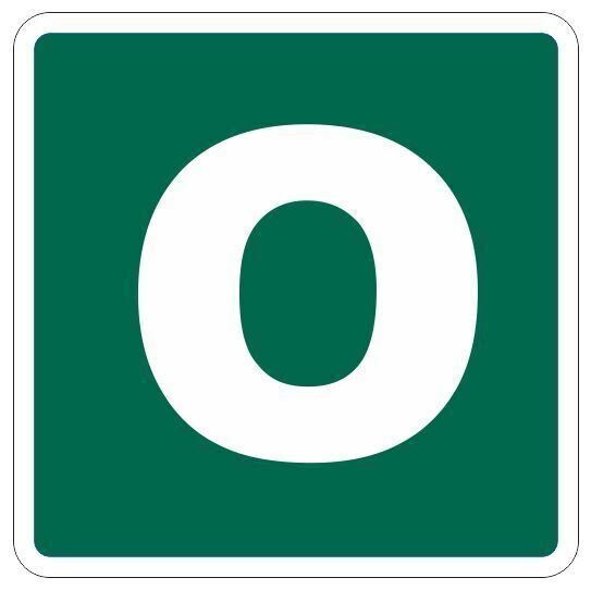 Green O Sticker Decal