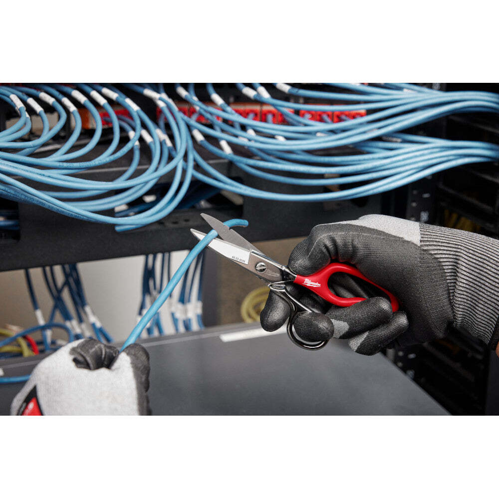 Milwaukee 48-22-4049 Durable Sharp Steel Electrician Scissors w/Extended Handle