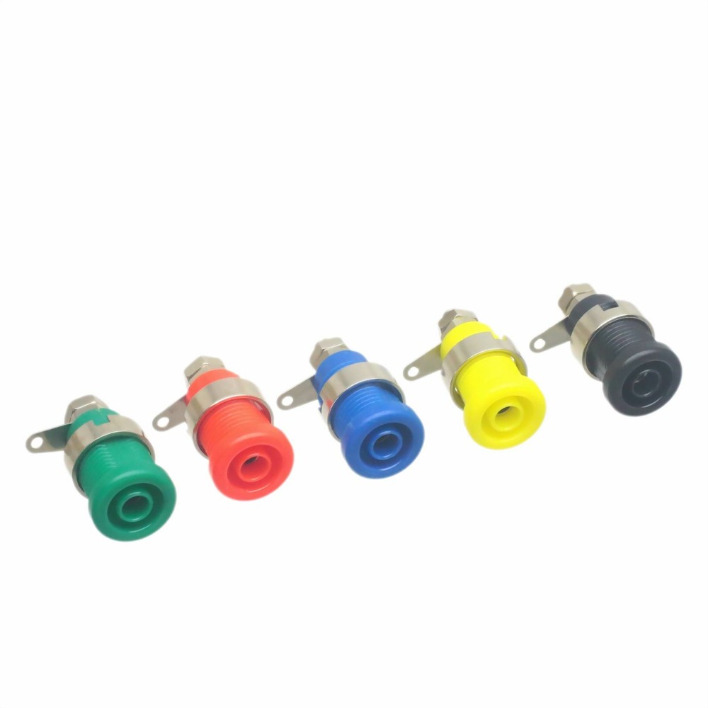 5pcs/set Connector 4mm Banana Binding Post socket Screw mount Oscilloscope test