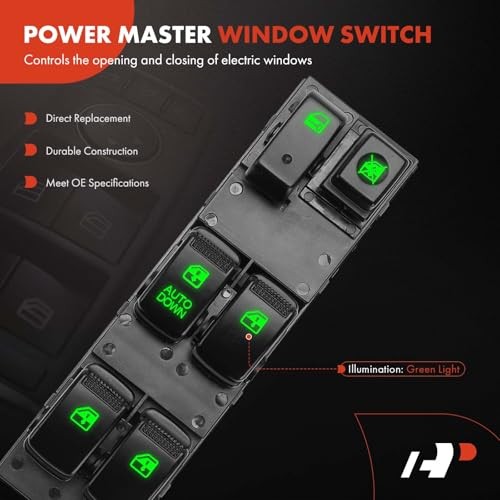 Master Power Window Switch Compatible with Kia Sportage 2005-2010, Front Left