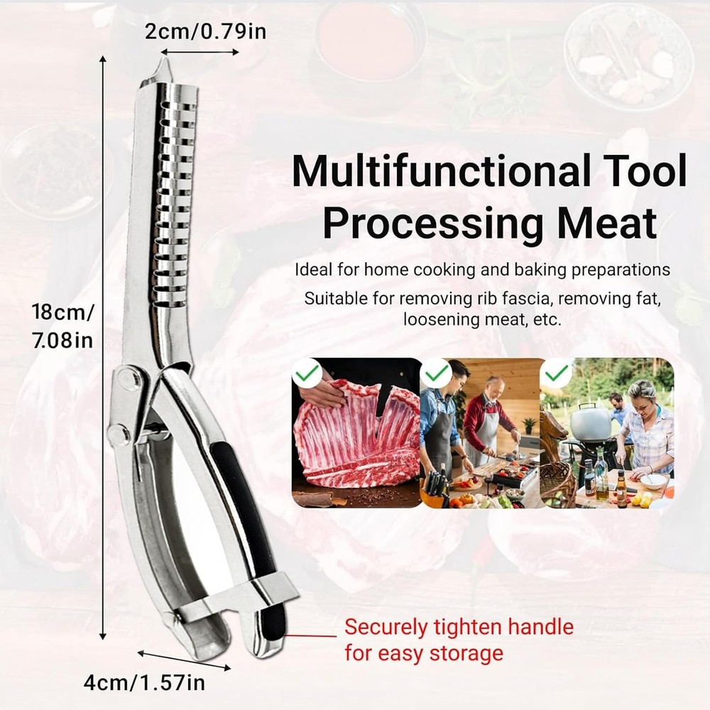 2 Sets Rib Membrane Removal Tool,Stainless Steel Prep Tool 2