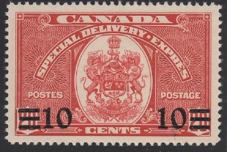 CANADA:#E9  SPECIAL DELIVERY SURCHARGED STAMP / MINT NH