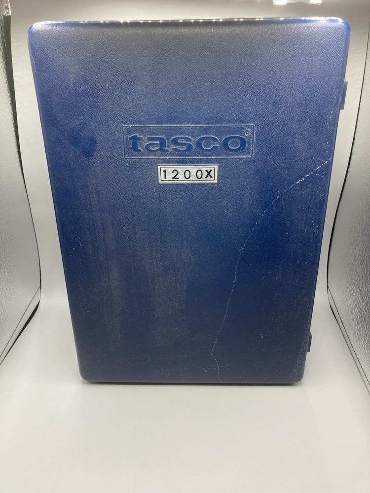 Vintage Tasco 1200X Microscope Set with Case- Tools- Samples. 0026