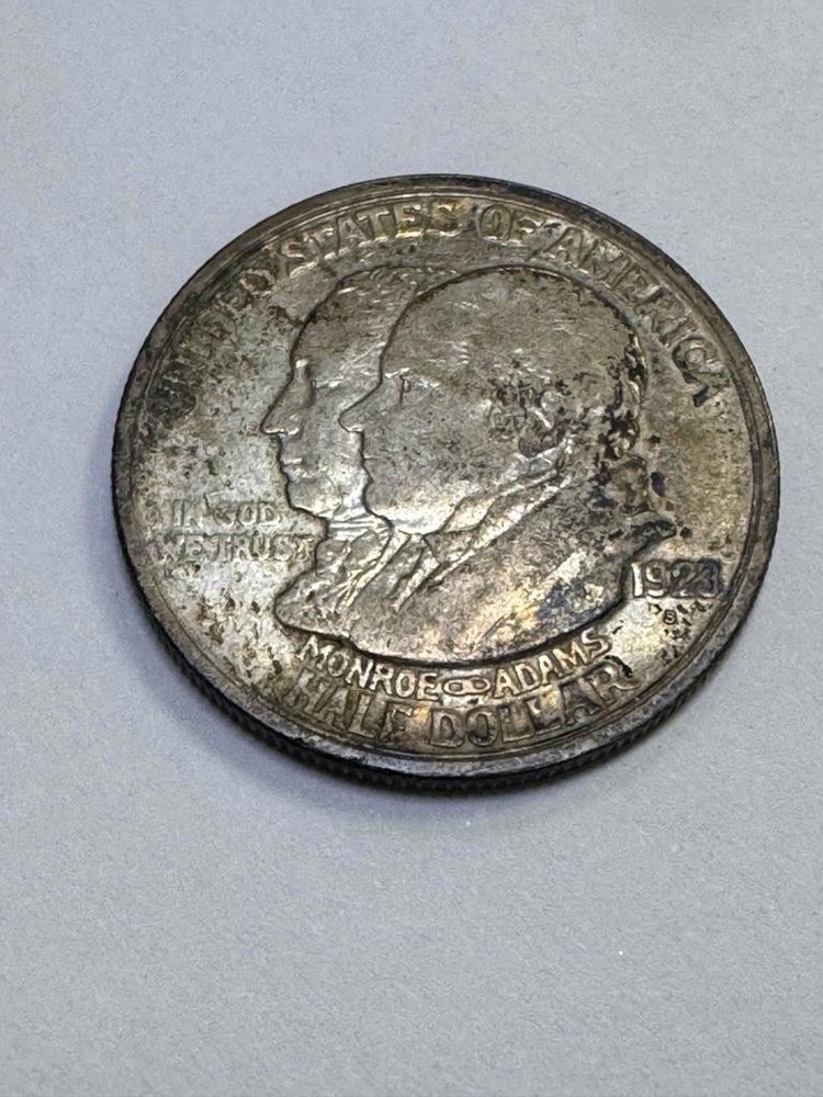 1923 S Monroe Doctrine Centennial Commemorative Half Dollar 90% Silver Low Mint