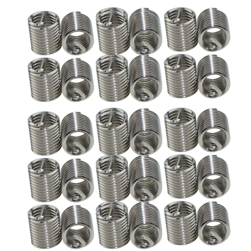 304 Stainless Steel Wire Thread Insert Stripped Thread Rethread Repair(30, M8...