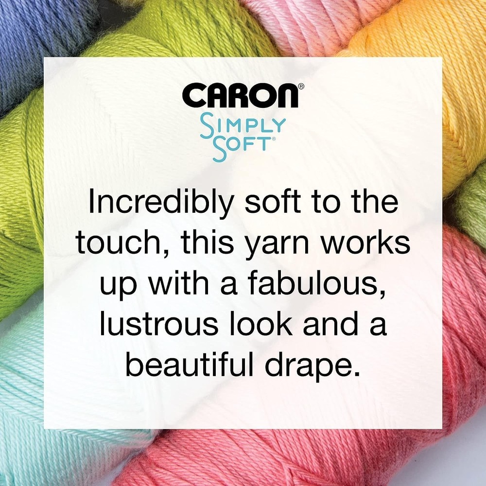 Caron Simply Soft Speckle White Sage Yarn - 3 Pack 3 Pack,