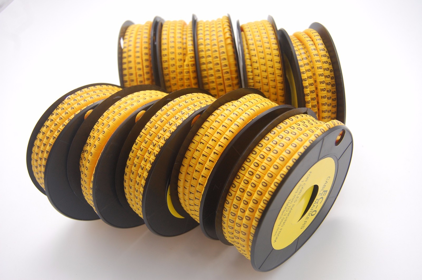 10000PCS For Cable Markers Number 0-9 soft PVC 10 Rolls 1.5-3mm2 wire EC-0