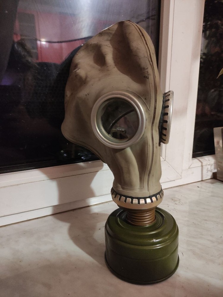 Soviet russian Gas mask Grey rubber