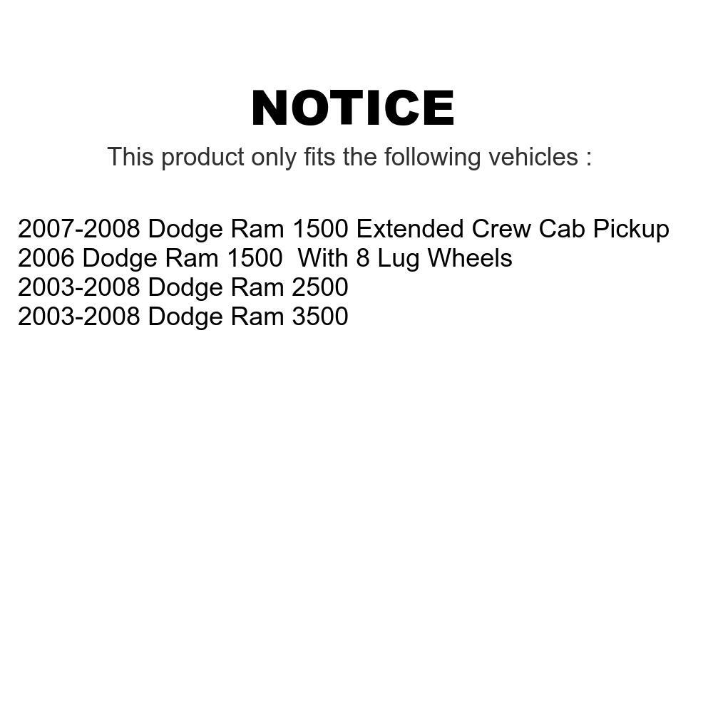 Front Brake Rotors & Ceramic Pads Kit for Dodge Ram 2500 2003-2008 8 Lug