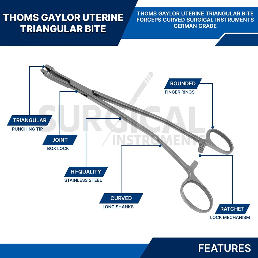Thomas Gaylor Biopsy Punch Forceps 9.5" Angled Shank W/Triangular Bite German Gr