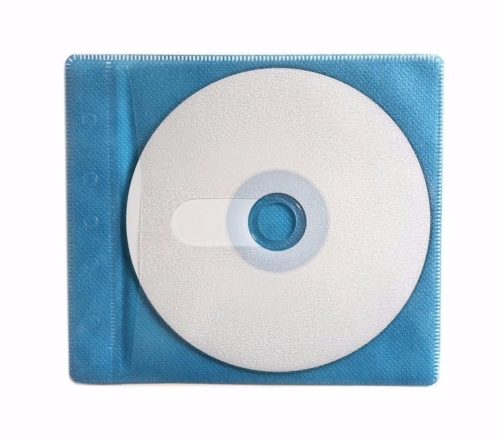 1000 Non Woven CD DVD Multi Color Double Sided Plastic Sleeve - HOLD 2000 discs