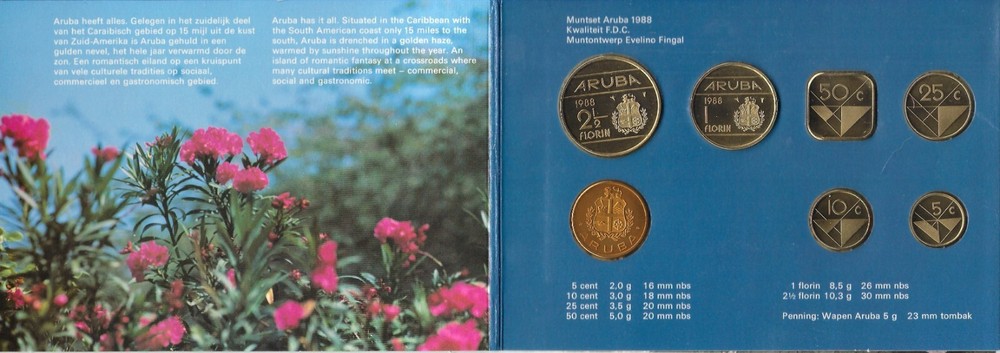 Coin Set Aruba Mint Set 1988 KMMS3