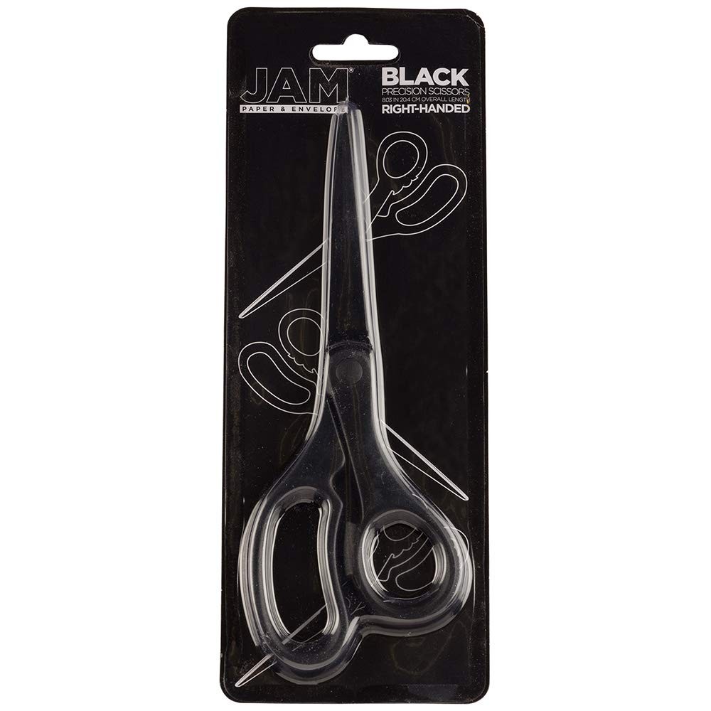 Multi-Purpose Precision Scissors - 8 Inch - Black - Ergonomic Handle & Stainl...