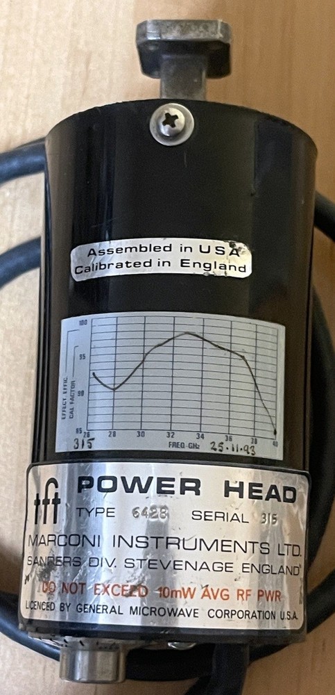 Marconi tft 6460, power meter with waveguide sensor 6428
