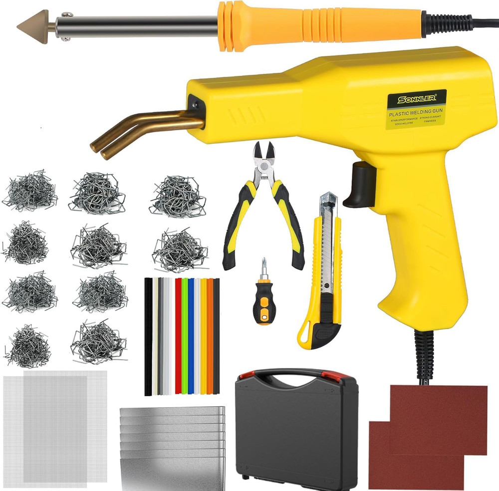 Plastic Welder, 2 in 1 Plastic Welding Kit, 1000PCS Hot Stapler Plastic Repa...
