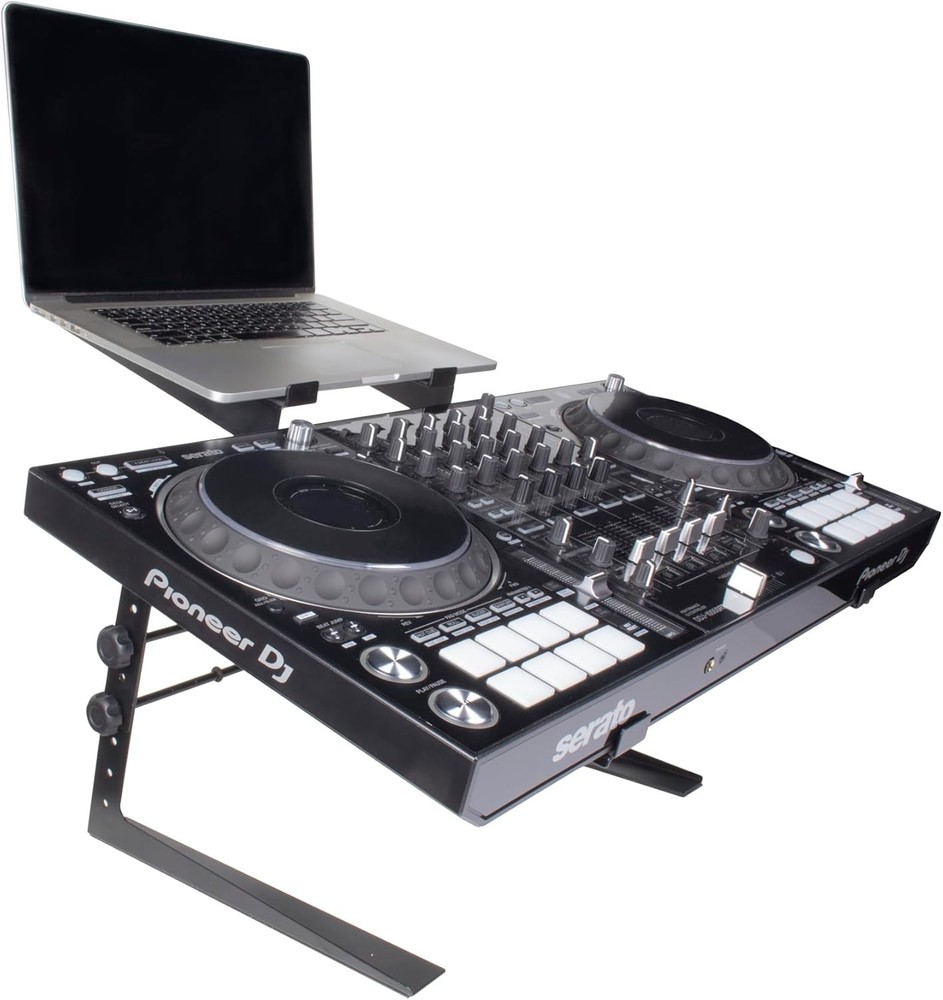 Dual DJ Controller Stand for Laptop and Gear