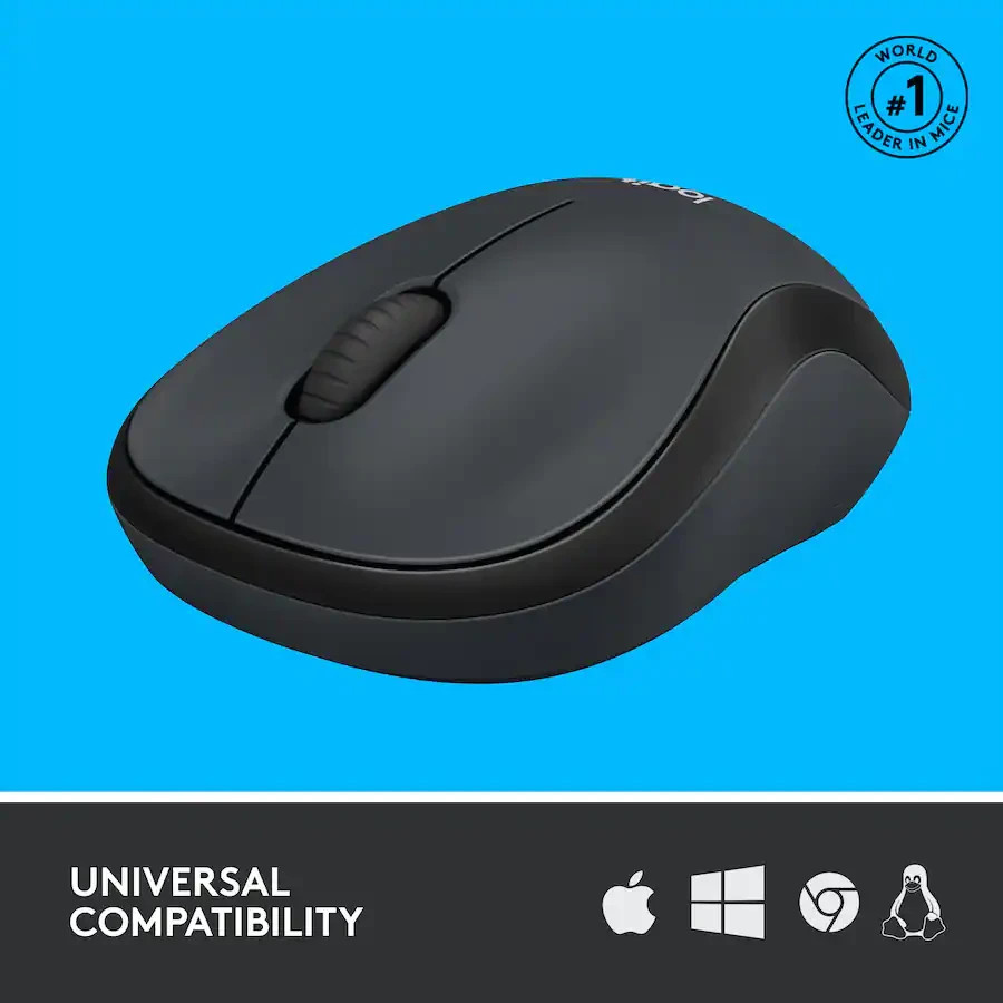 Logitech - M220 SILENT Wireless Ambidextrous Mouse - Graphite (910-006127)