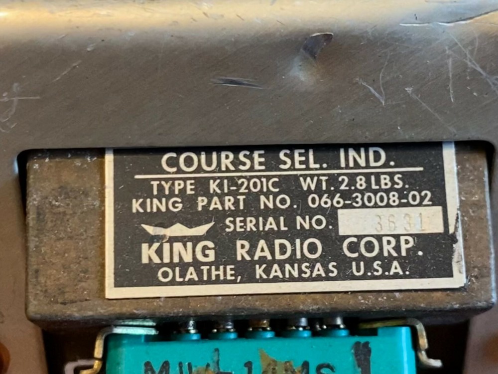 KING KI 201C COURSE SELECT INDICATOR P/N 066-3008-02 CORE