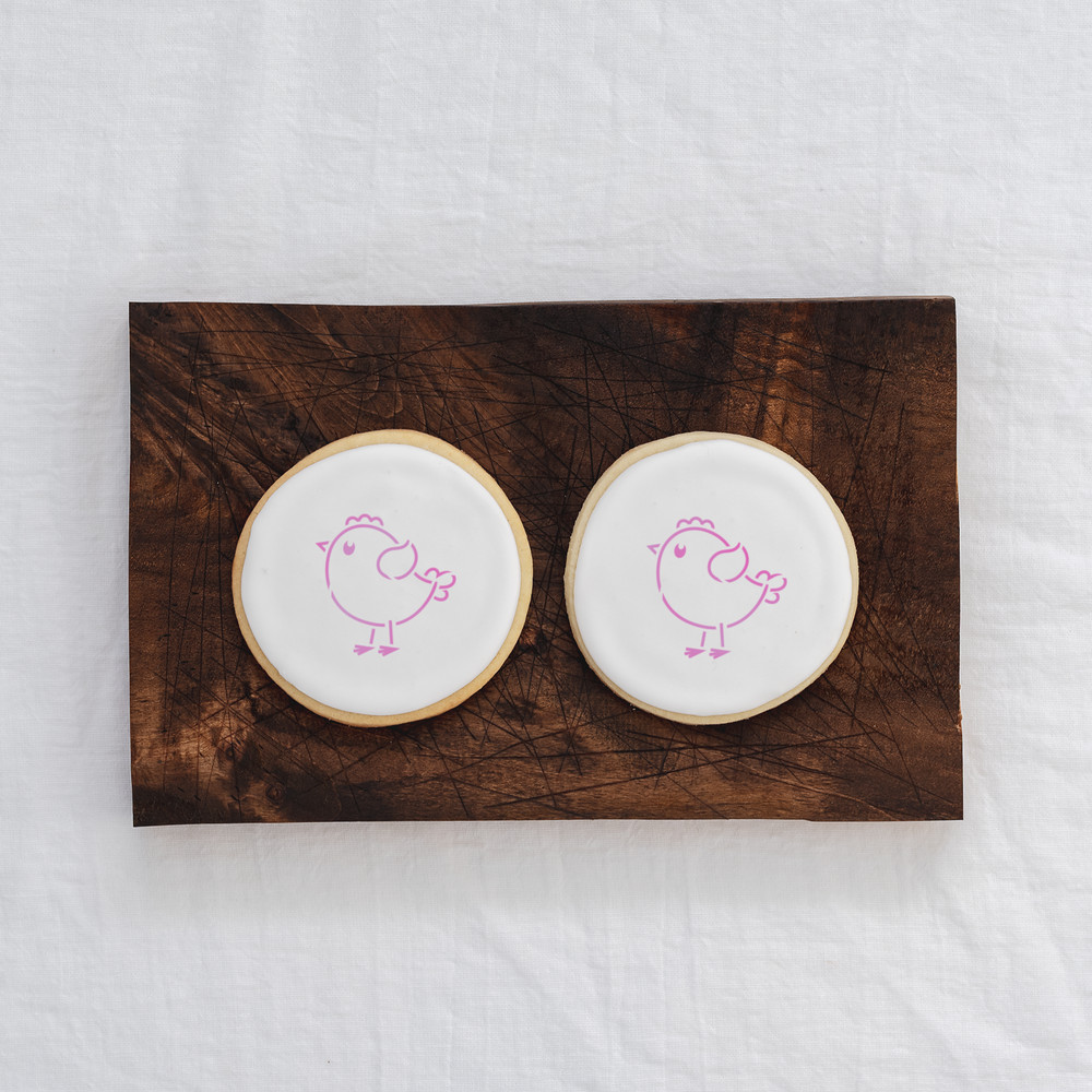 Easter Chick Cookie Stencil - Durable & Reusable Mylar Stencils