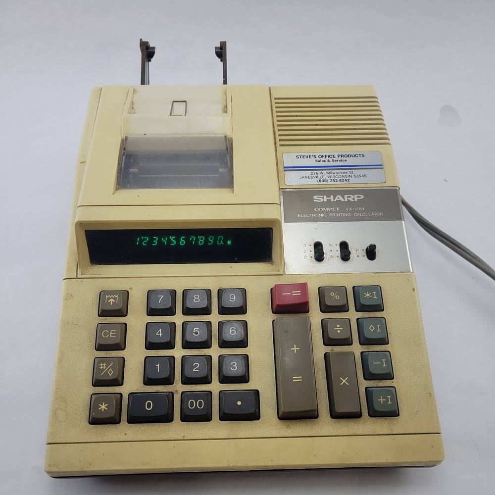 Sharp Compet VX-1184 Electronic Printing Calculator