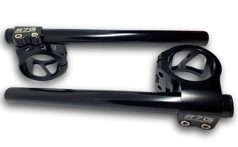 Pair KIT HANDLEBAR HANDLEBARS racing UNIVERSAL ergal CNC 46 MM BLACK