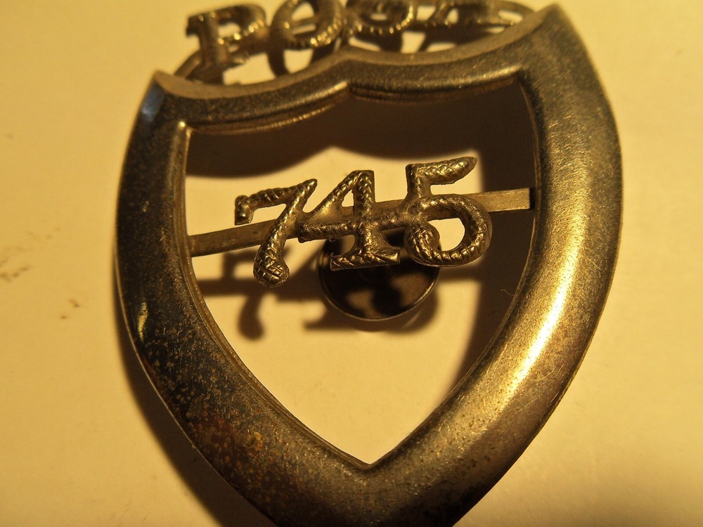 Vintage POSA Numbered 745 Hat Badge Device Hat AS PICTURED
