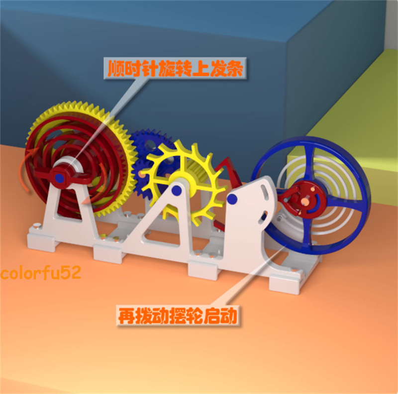 3D Printing Model Tourbillon Escapement Structure Clock Imitation Movement Model