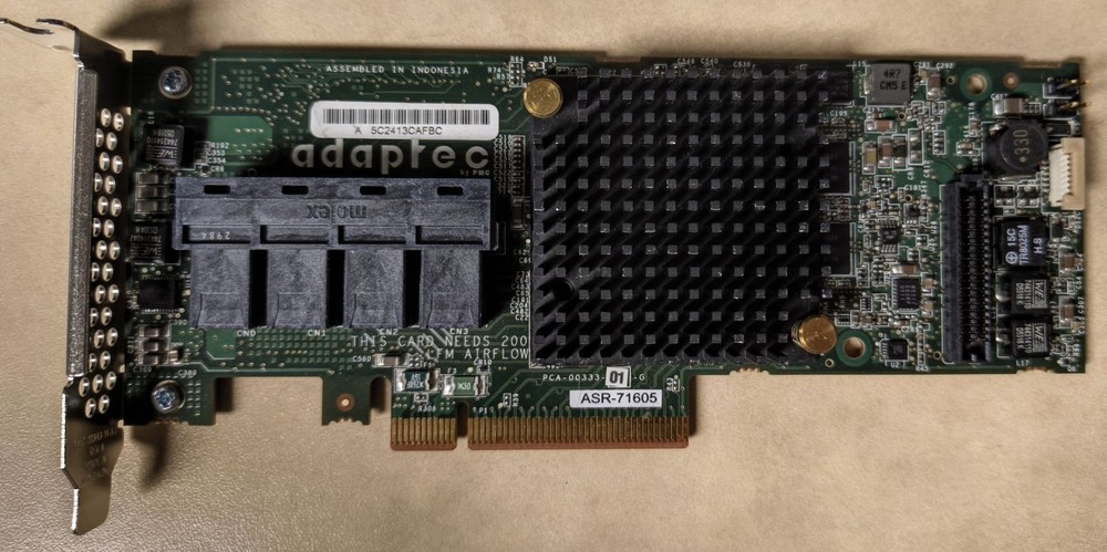 Adaptec ASR-71605 16-Port 1Gbps PCIe RAID Card
