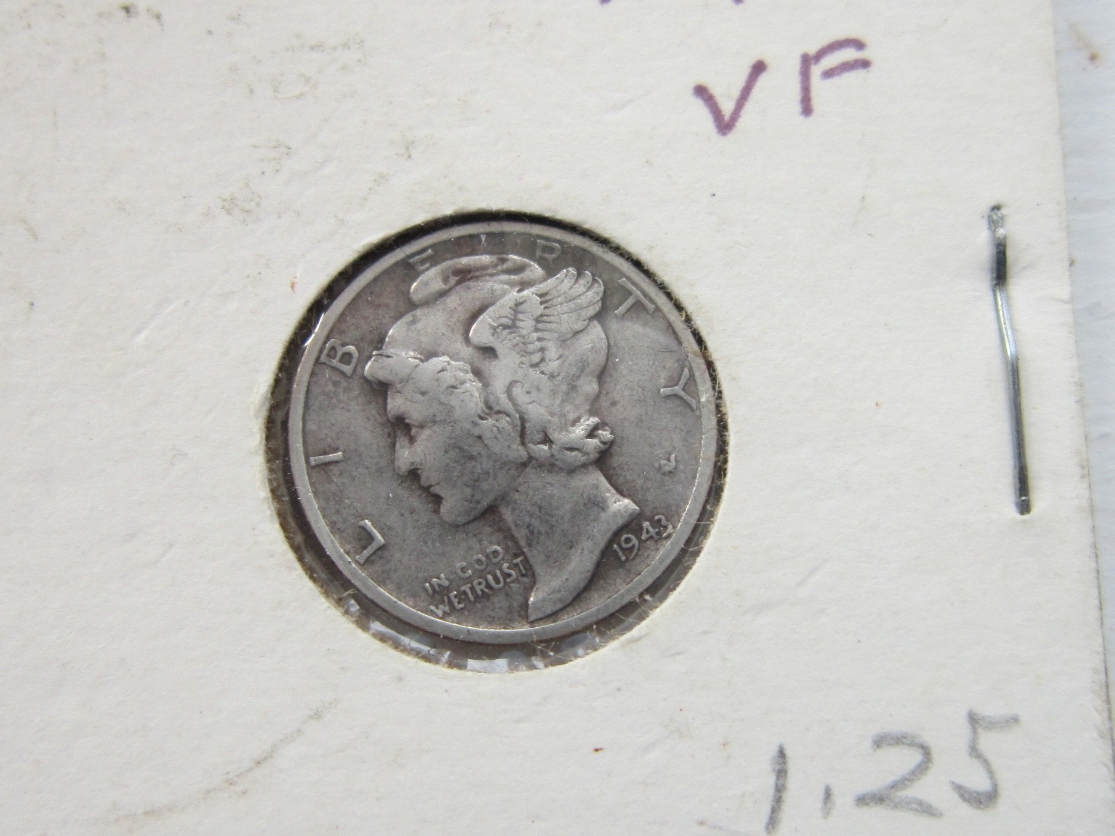 Five 1943 WALKING LIBERTY Half Dollar Silver Coins & FIVE 1943 Mercury Dimes