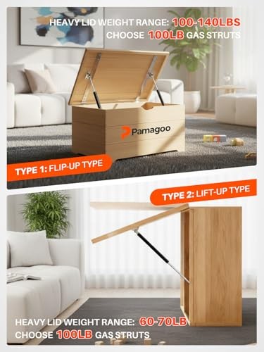 25 inch 100 lbs Gas Strut Shocks, 445 N Per Prop with L-Type 25inch 100lbs