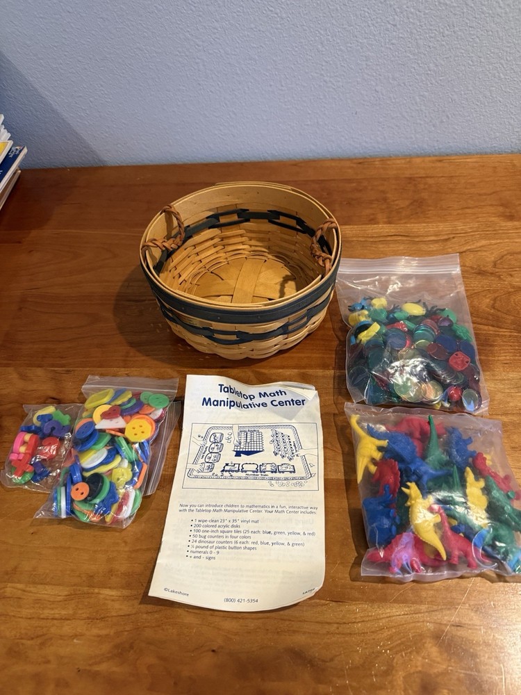 Vintage Lakeshore Tabletop Math Manipulative Center learning activity homeschool