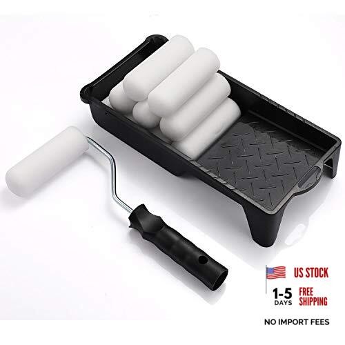 Foam Paint Roller, Roller Frame with 4-Inch Mini Paint Roller Cover 4 Inch