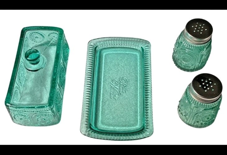 The Pioneer Woman Adeline Glass Serveware, Butter Dish & Salt & Pepper Shakers