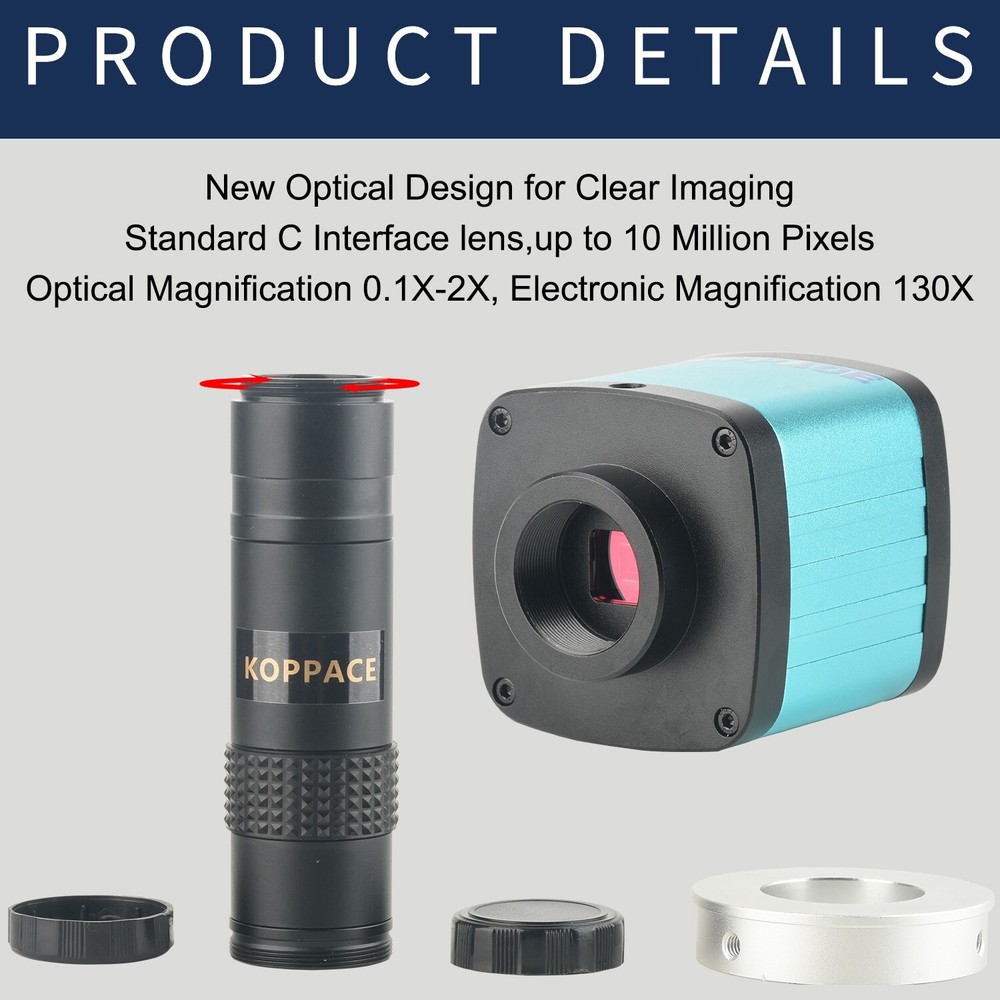 KOPPACE 130X Electron Microscope 2 Million Pixels HDMI High-Definition Camera