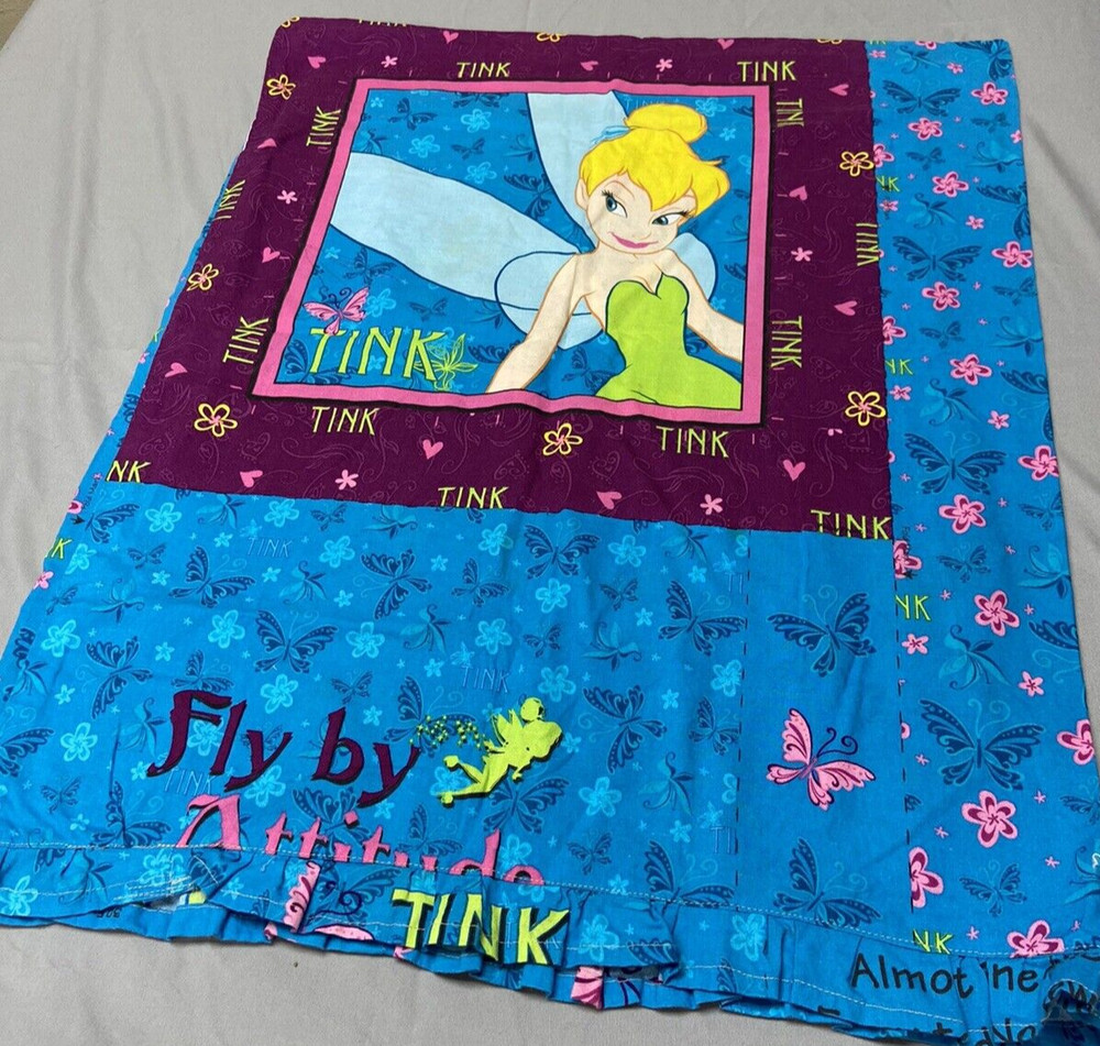 Tinkerbell Handmade Pillowcase Double Sided With Ruffle