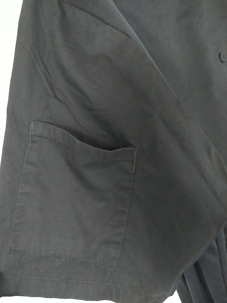 Chef Code Jacket Unisex 2XL Black Short Sleeve Pockets Stretch Comfort