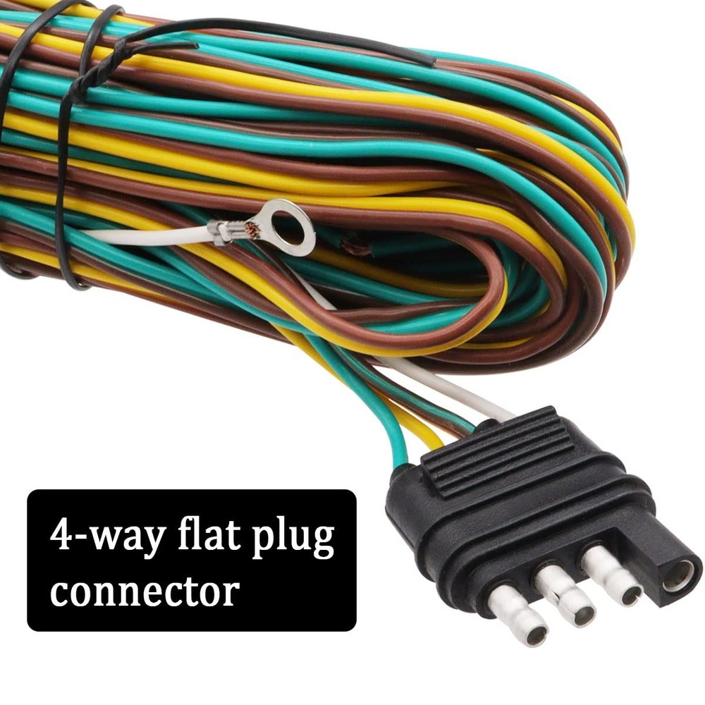 25ft 4-Wire Trailer Light Wiring Harness