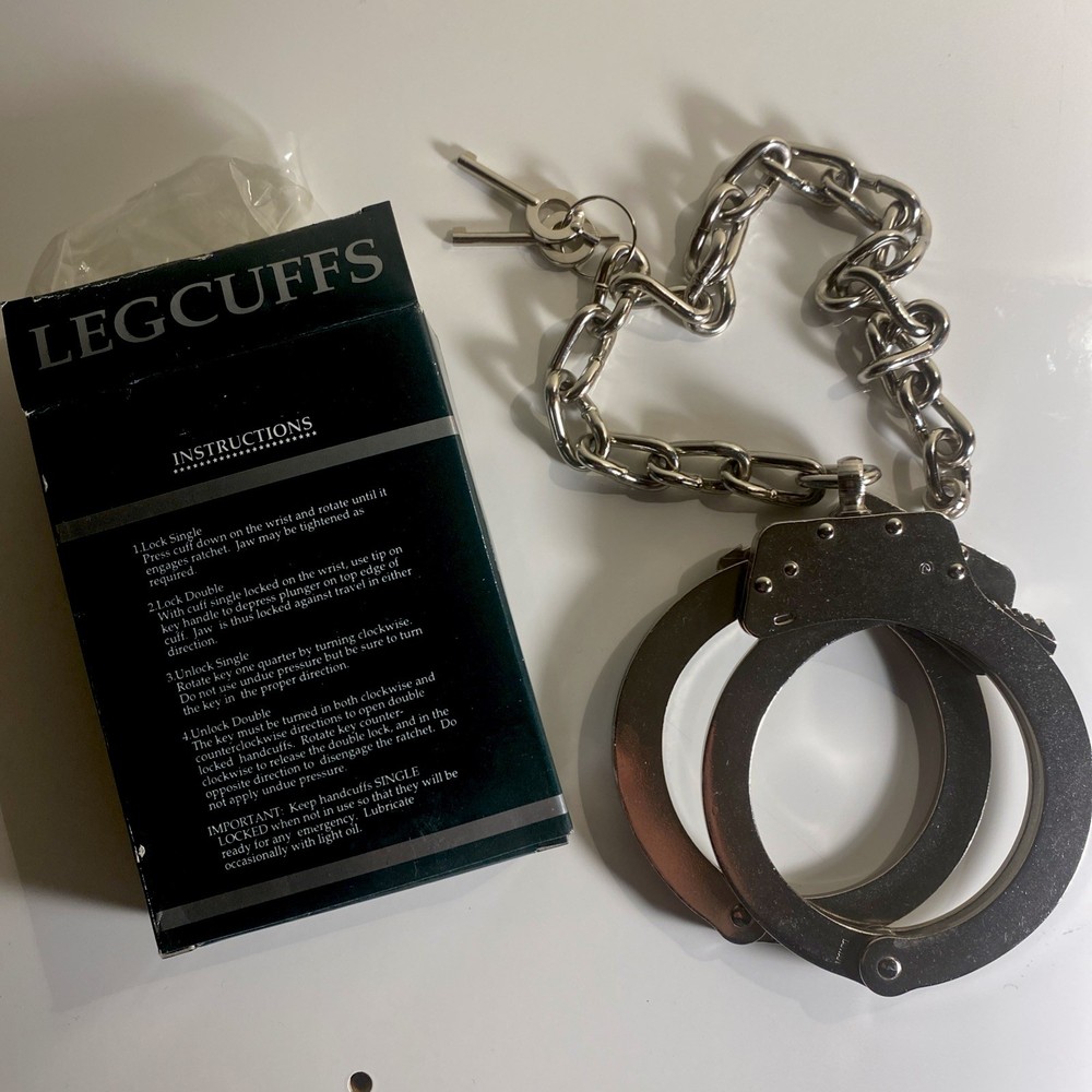 Double Lock Heavy Duty Leg & Hand Cuffs – Maximum Security & Durability - 2 Keys