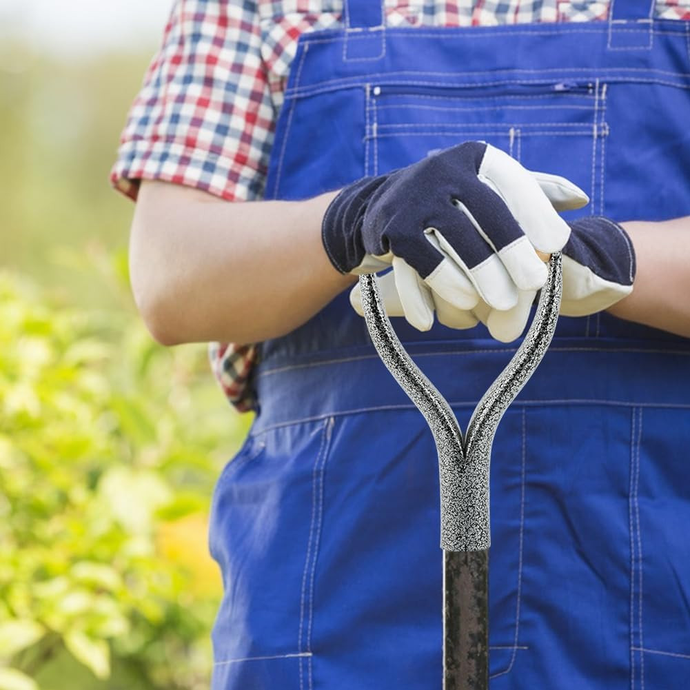 Shovel D Grip Handle, 32Mm Inner Diameter Metal Shovel Replacement Handle with W